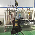 Guitare électrique 6 cordes noire Firebird corps massif or matériel HH pick-up stock