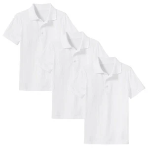 3 Pack School Uniform Polo for Boys Choose Shirts Color - Sizes 4-20 NWT - Picture 1 of 17