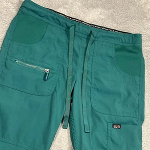 Koi Lite Scrub Cargo Pants Women’s Size XXS Slim Fit Green 721 Strech Pockets - Picture 1 of 17