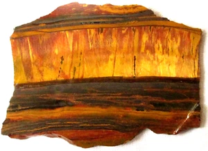 Marra Mamba Tiger Eisenplatte - 268 Gramm - gebändert - Tigerauge - Australien - Bild 1 von 2