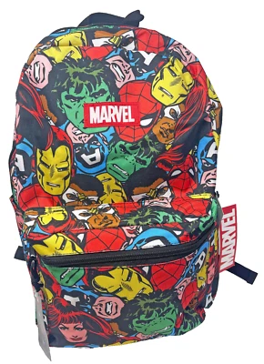 Marvel Comics Avengers 17" Backpack All Over Print Front Pocket New with Tags - Image 1 of 4