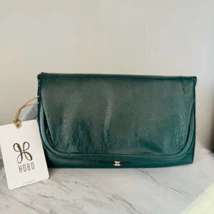 HOBO LAUREN CLUTCH LEDER ARMBAND GELDBÖRSE Salbei Henna Luxus Leder, Neu mit Etikett - Bild 1 von 15