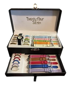 Vintage Twenty-four Seven Watch Set Watch And 10 Different Bands In Original Box - Picture 1 of 5