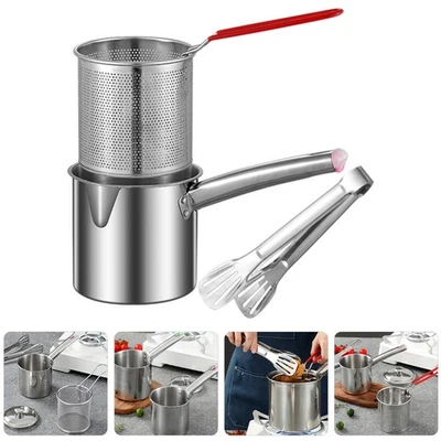  Giapponese Pentola Per Frittura Profonda Friggitrice in Acciaio Inossidabile - Immagine 1 di 4