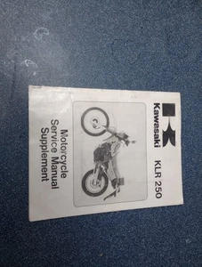 1985 KAWASAKI KLR250 MOTORCYCLE SERVICE MANUAL - Free Shipping - Picture 1 of 9