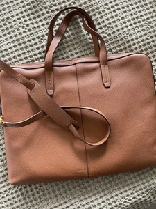 Oroton Lilly Laptop Bag In Brown RRP $449 - Picture 1 of 8
