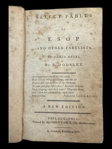 Select Fables Of ESOP by R Dodsley 1807 Illustrated Printer for Mathew Carey - Imagen 1 de 13