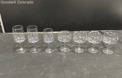 Lenox Crystal Rapture 7件装银色边框鸡尾酒眼镜 — 第 1/4 张图片