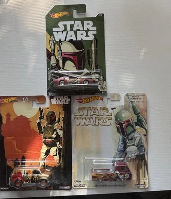 风火轮 流行文化 星球大战 Boba Fett 批量 3 件 — 第 1/4 张图片