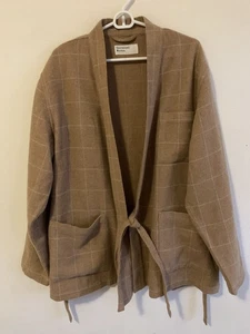Universal Works Wool Sweater  Poncho Men’s Size L Tan - Picture 1 of 5