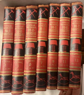 1955 FIRST PRINTING Popular Mechanics Do-It-Yourself Encyclopedia SET OF 7! - Image 1 of 4