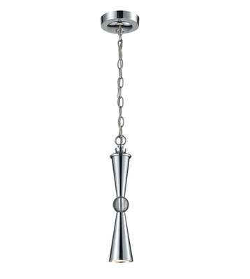 Colgante Reloj de Arena - Cromo 1 Luz Martina Acero Accesorio por Elk Lighting 31286/1 Foto 1 de 2