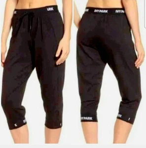 Ivy Park X Beyonce Taglia XL NERO Biker Capris con Logo IVY Park Palestra Brat Atleise - Foto 1 di 7