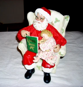 Clothique Possible Dreams Santa w/Girl  & Teddy Bear “Christmas Stories” - Picture 1 of 3