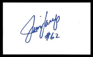 Jim Langer Autographed Signed 3x5 Index Card Miami Dolphins SKU #248523 - Picture 1 of 2