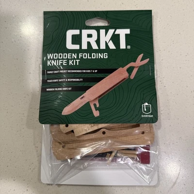 CRKT Wooden Folding Knife Kit 3" Wood Blade Wood Handle Unfinished - Image 1 of 4
