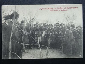 Vesuvius Eruzione del Vesuvio DUKE D'AOSTA & MAYOR OF BOSCOTRECASE 1906 RARE PC - Picture 1 of 2