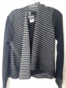 Angel Womens Cardigan Set Size Small Wool Blend Color Black - Picture 1 of 8