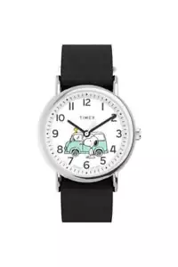 Reloj Timex x Peanuts TW2Y11800 Weekender Globo 38 mm Correa de Tela Negra - Imagen 1 de 5