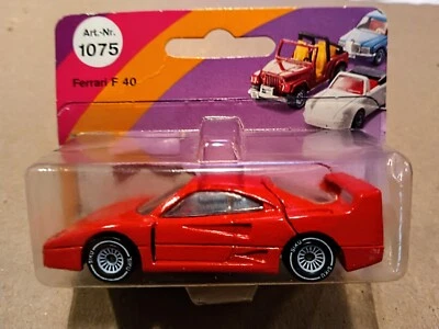 Siku Super Series Ferrari F40 1989, #1075 escala 1:55, Alemania Occidental - MUY RARO Foto 1 de 4