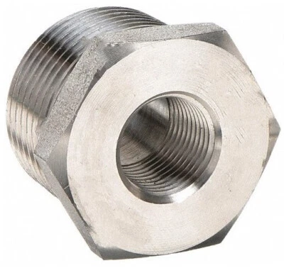 (Ships Fast) 1" x 1/2" Forged 316 Stainless Steel NPT Hex Bushing | 3000 3M - Image 1 of 4