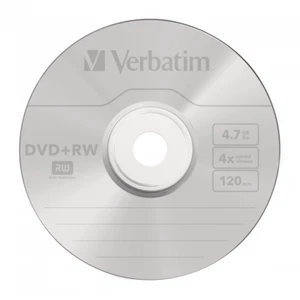 1 x Verbatim Blank DVD+RW Rewritable 4X 120 mins DVD SERL Discs jewel case - Picture 1 of 2