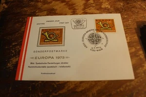 ÖSTERREICH #944 ERSTE TAGSKARTE / FDC 1973 EUROPA - Bild 1 von 2
