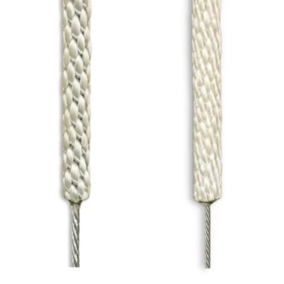 WIRE CENTER FLAGPOLE ROPE Replacement halyard braided Polyester line White Silve - Image 1 of 2