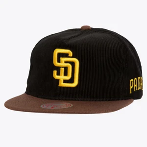 Cappello snapback Mitchell & Ness uomo nero San Diego Padres doppio velluto a coste - Foto 1 di 6