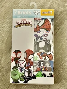 Open Box Marvel Spidey Boys Briefs - 7 Pack, Size 4T, 100% Cotton - Picture 1 of 1
