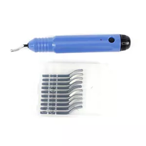 Deburring Tool Kit 10pcs High-Speed Steel Rotary Blade Deburr Tools With Handle - Picture 1 of 9