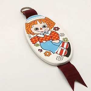 RAGGEDY ANDY Boy Ceramic Wall Ribbon Plaque Enesco 6 In Vtg Japan Nursery - Picture 1 of 11