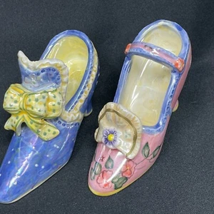 Pair of Miniature Porcelain Shoes High Heels SH 2000 - Picture 1 of 9