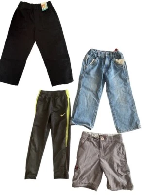 Nike Levy’s Tony Hawk Boys 4 piece bottom bundle size 4 Sweats Jeans Shorts - Image 1 of 4