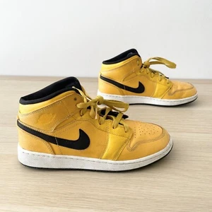 Nike Air Jordan 1 University Gold Boys Size 6Y Athletic Shoe Sneakers 554725-700 - Picture 1 of 8