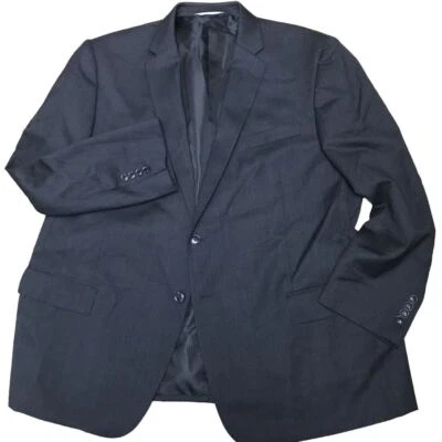 Linea Uomo Men's Black Solid Wool Blazer 48 R 46 Waste $395 Performance Wool - Image 1 of 4