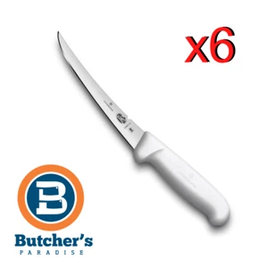 Butcher Chef 6" Victorinox White Handle Boning Knife - 6 Pieces - Picture 1 of 4