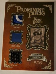 2009 Press Pass Legends Prominent Pieces Silver Kurt Busch /50 #PP-KUB Race Used