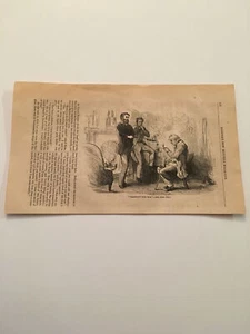 K58) Charles Dickens Our Mutual Friend Rum Harper's Monthly 1865 Engraving - Picture 1 of 1