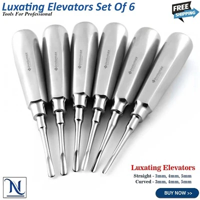 INSTUMAX® 6 Pcs Dental Root Elevators Oral Surgery PDL Luxating Tooth loosening