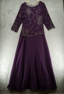 JKara Damen 14 lila verziert Maxi formelles Abendkleid Kleid gefüttert - Bild 1 von 18