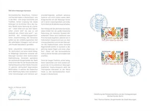 (292) Sonderpostwertzeichen 2025 500 Jahre Wasunger Karneval - Bild 1 von 1
