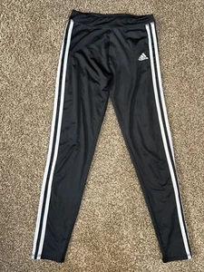leggings adidas filles taille grande (14) compressions vêtements de sport noir et blanc rayures - Photo 1/4