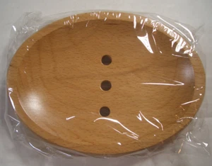 MASSIVHOLZ SEIFENSCHALE ROTEICHE 5 1/4"X3 3/4" BRANDNEU - Bild 1 von 3