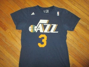 TREY BURKE UTAH JAZZ 3 JERSEY T SHIRT Alfonso Clark Adidas Go To Tee Blue SMALL - Picture 1 of 2