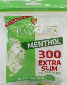 2 X 300= 600 Palmers Menthol EXTRA SLIM Rolling FILTERS Tips Premium Quality New - Picture 1 of 1