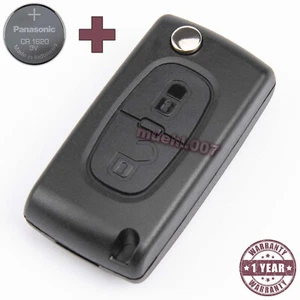 SCHLÜSSEL SCHALE FÜR CITROEN C2 C4 C3 C5 C6 SAXO JUMPY JUMPER 2 TASTEN + CR1620 - Bild 1 von 8