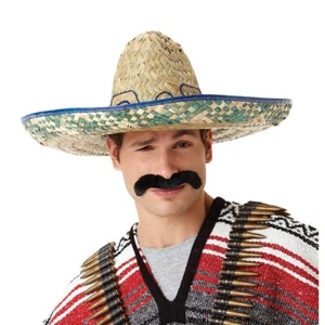Cinco de Mayo Pancho Villa mexikanische Gesichtsbehaarung Hombre Schnurrbart _ kostenloser Versand - Bild 1 von 1