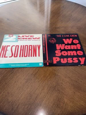 old school rap hip-hop 2 LP lot 12" singles 2 Live Crew Me So Horny We Want Puss Foto 1 de 4