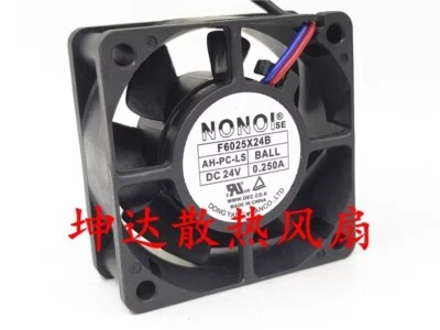 NONOI F6025X24B 24V 0.250A 6CM 2pin Inverter Cooling Fan - Image 1 of 2